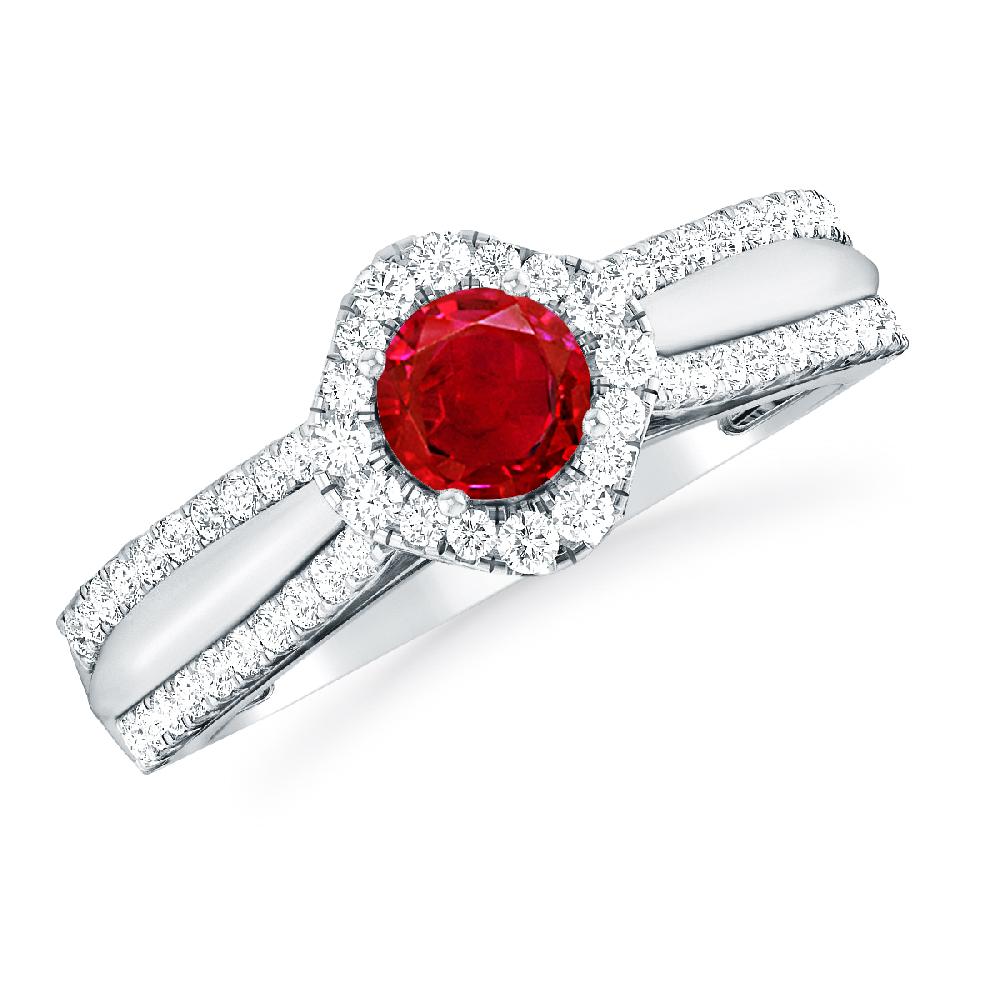 White Gold - Ruby