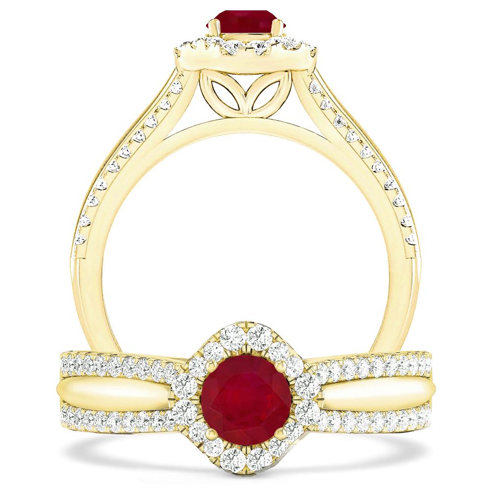 Yellow Gold - Ruby