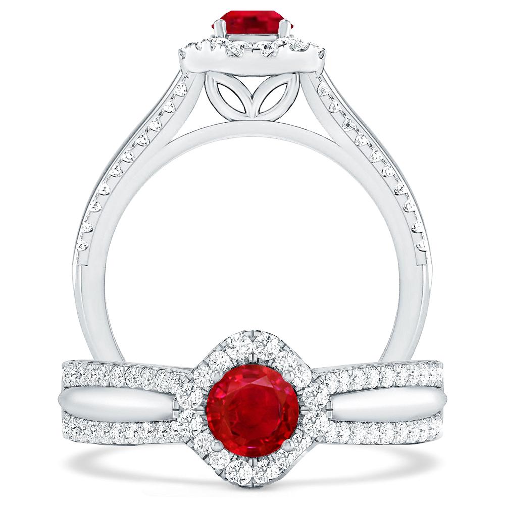 White Gold - Ruby