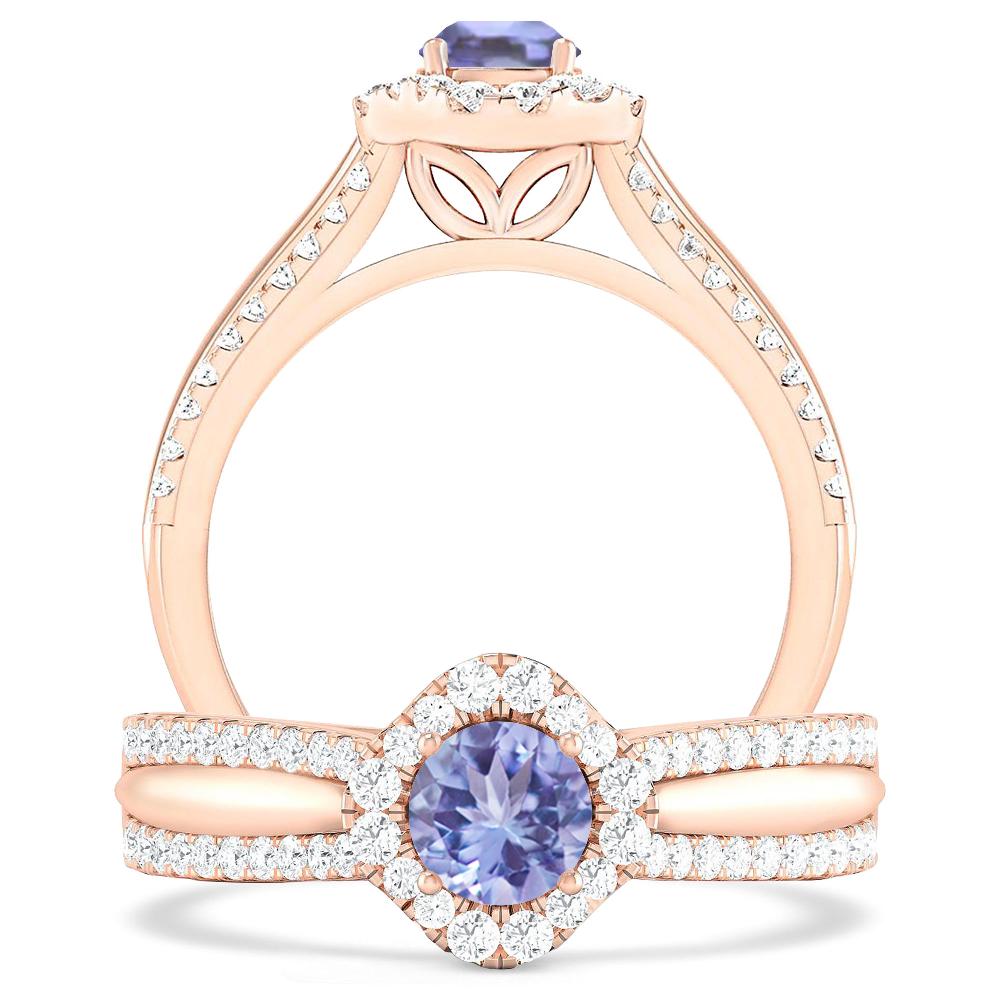 Rose Gold - Tanzanite