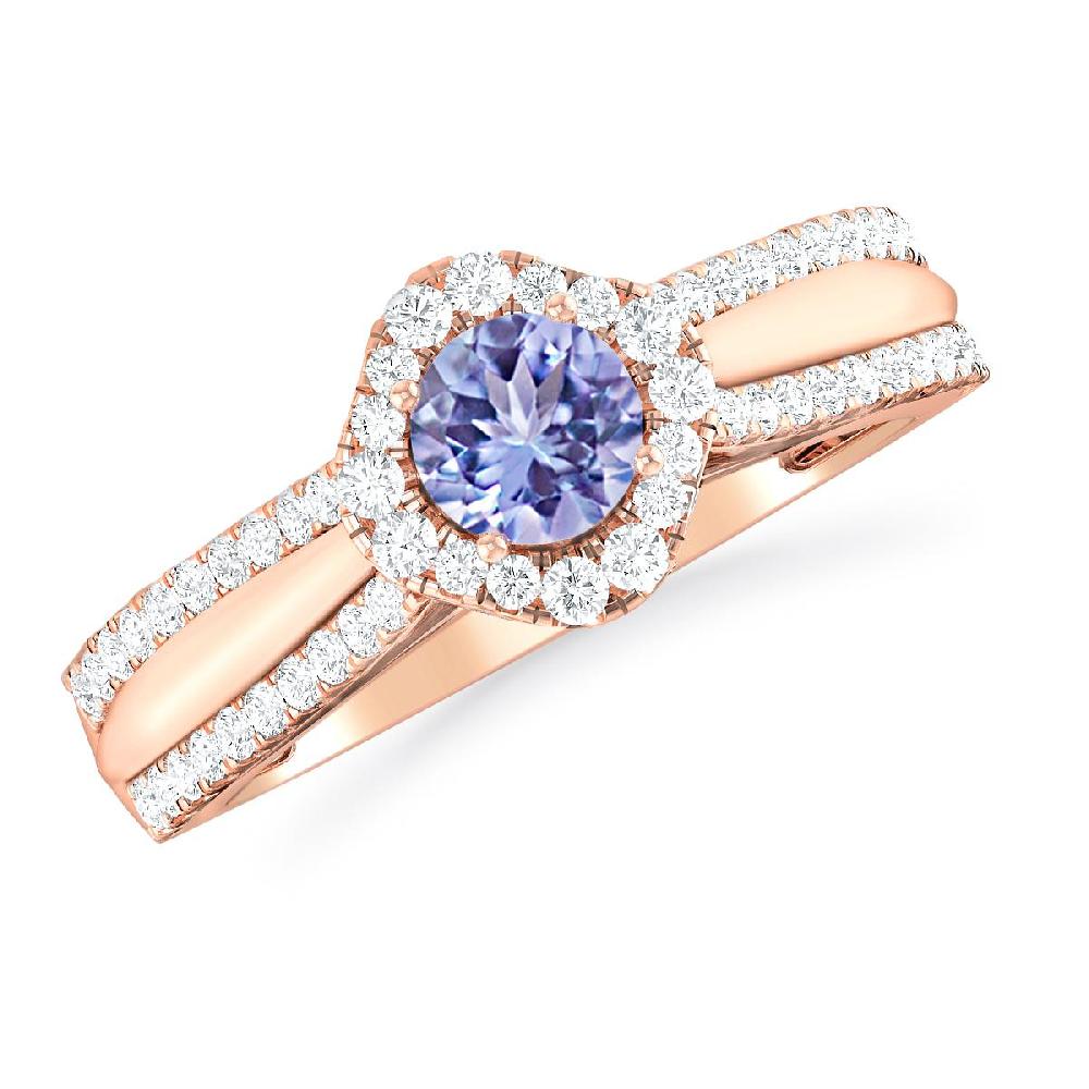 Rose Gold - Tanzanite