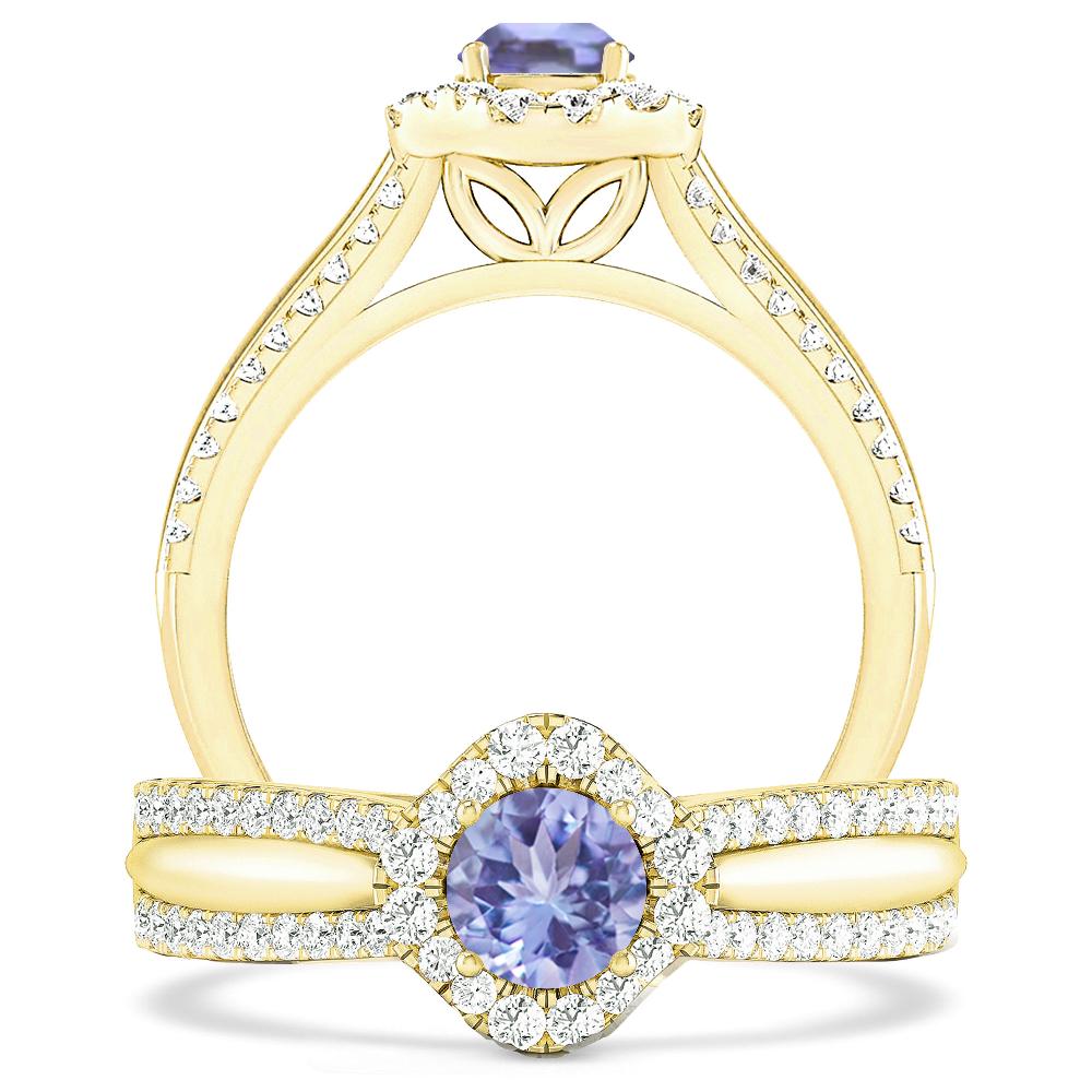 Yellow Gold - Tanzanite