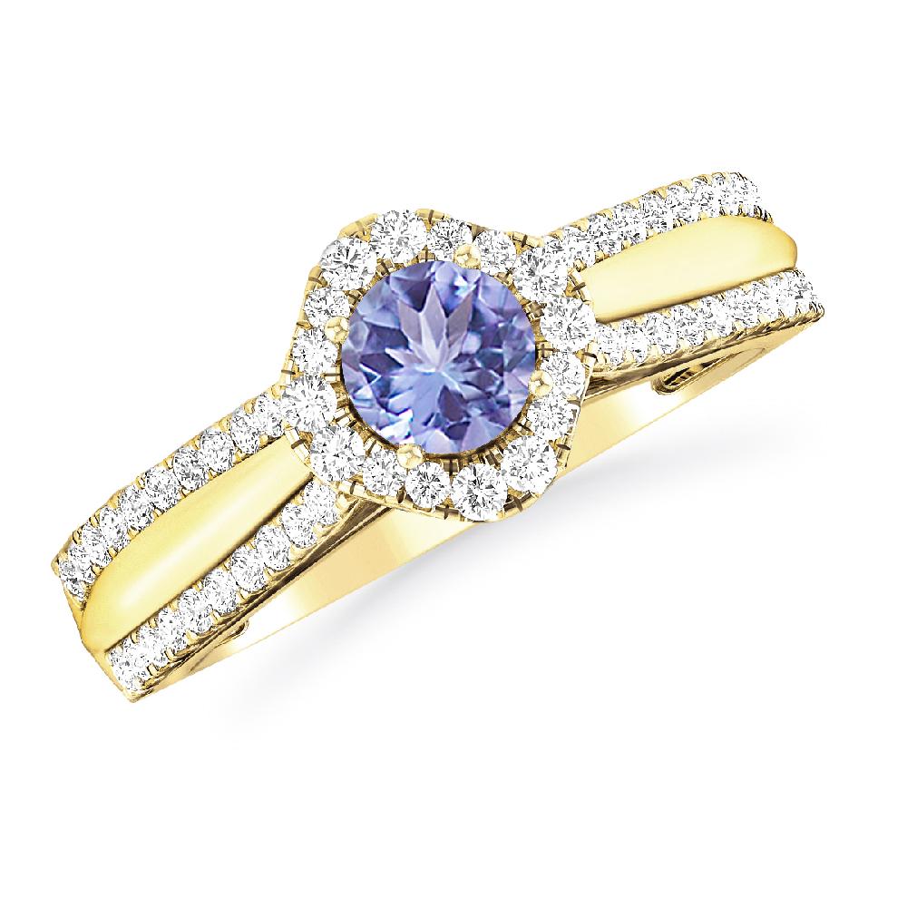 Yellow Gold - Tanzanite