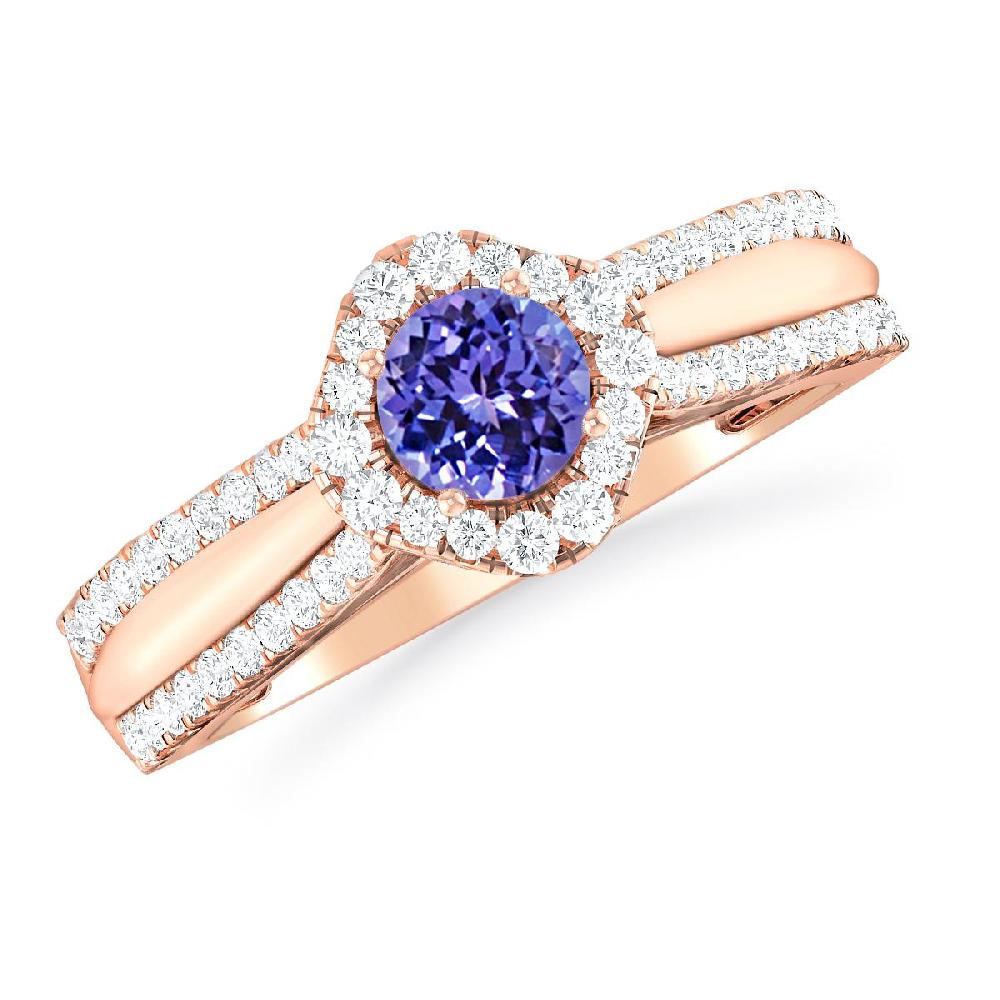 Rose Gold - Tanzanite