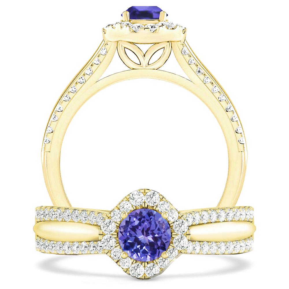 Yellow Gold - Tanzanite