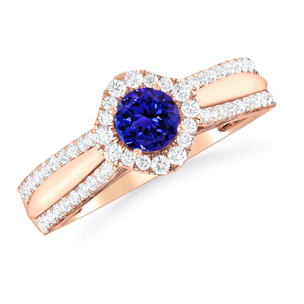 Rose Gold - Tanzanite