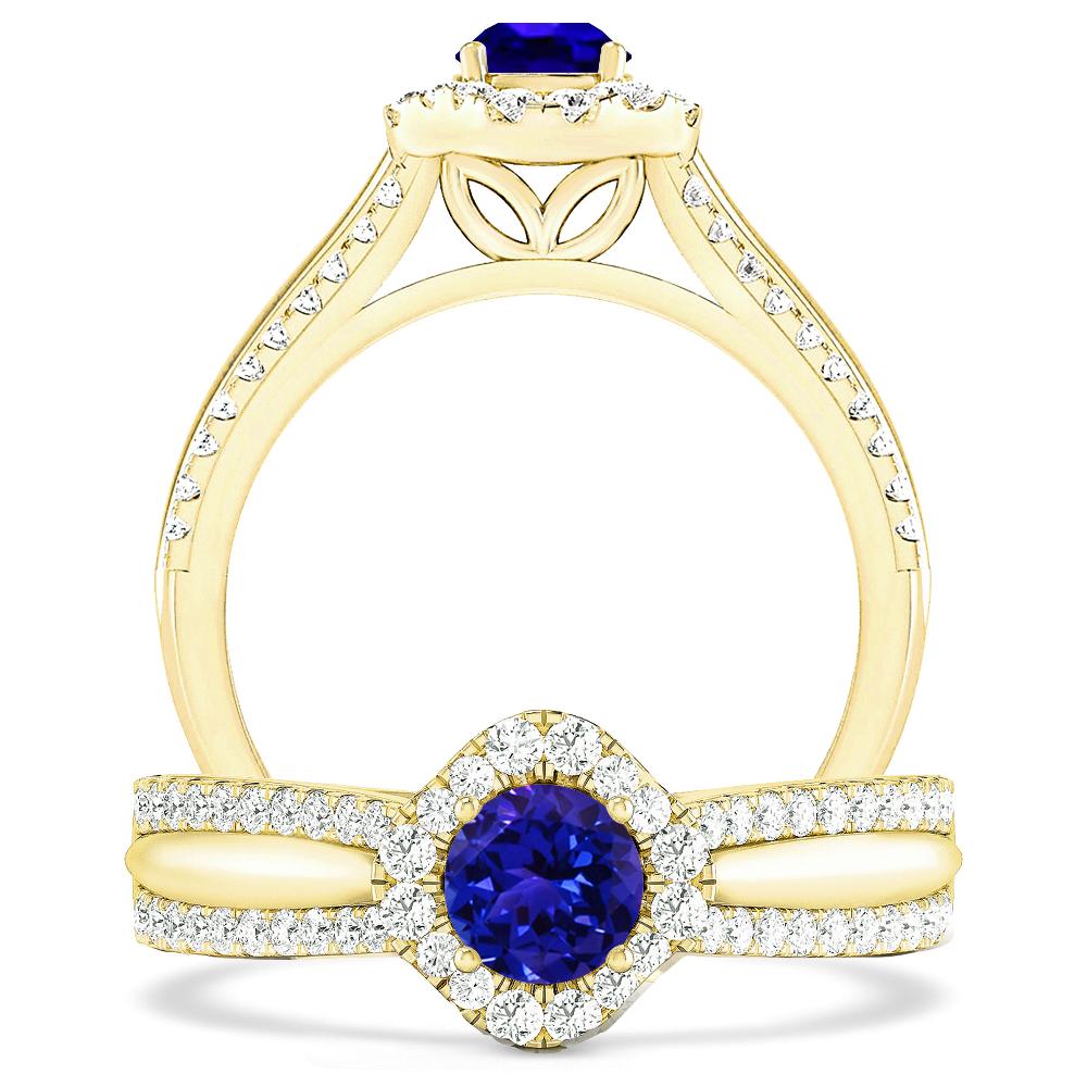 Yellow Gold - Tanzanite