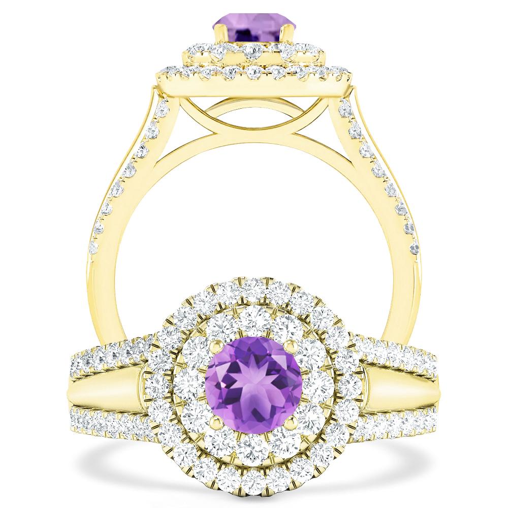 Yellow Gold - Amethyst