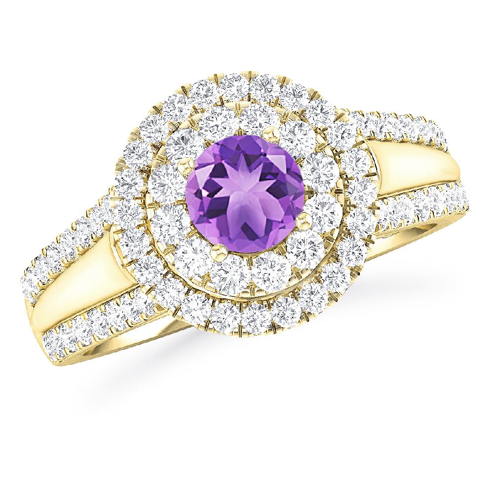 Yellow Gold - Amethyst