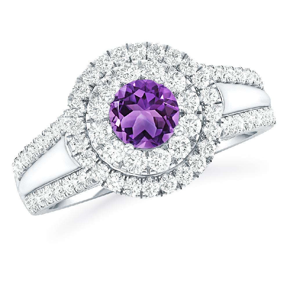 White Gold - Amethyst