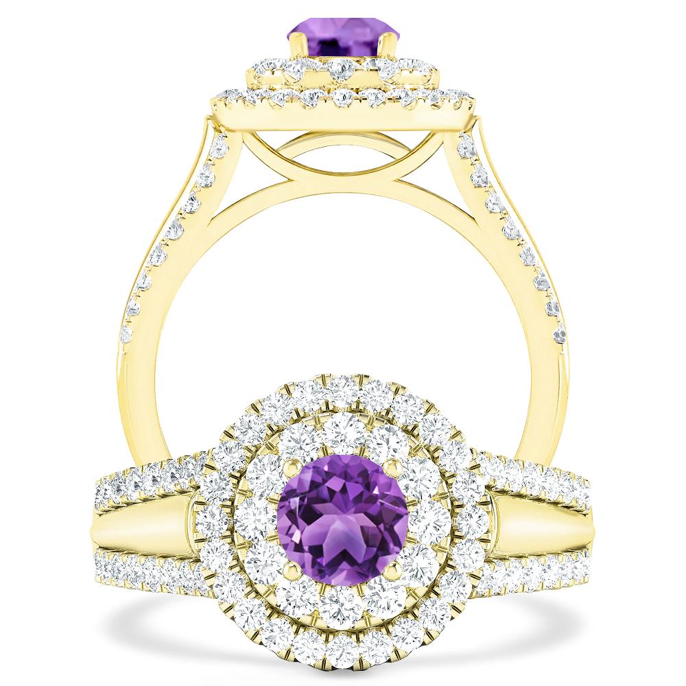 Yellow Gold - Amethyst