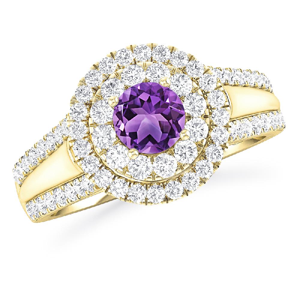 Yellow Gold - Amethyst