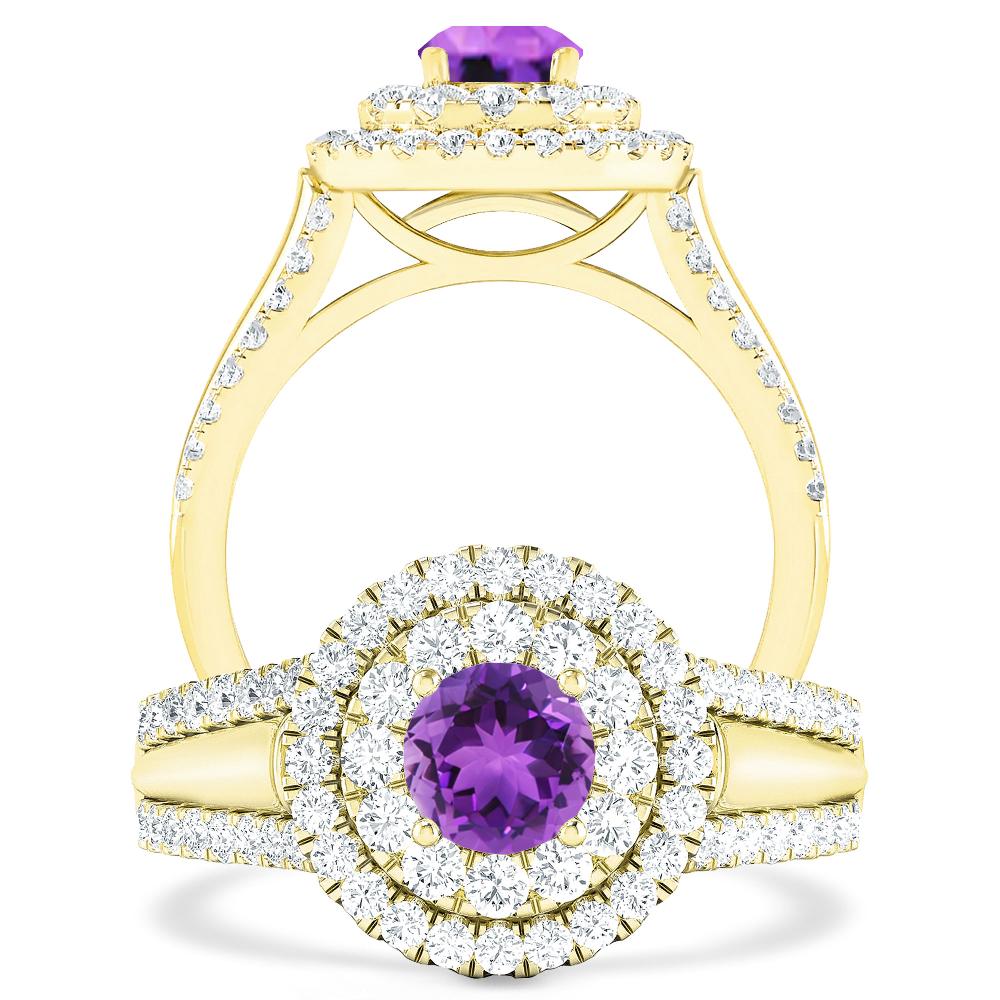 Yellow Gold - Amethyst