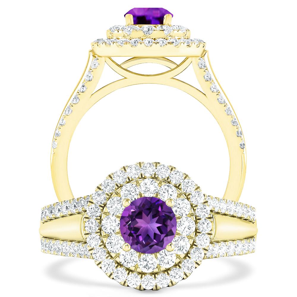 Yellow Gold - Amethyst