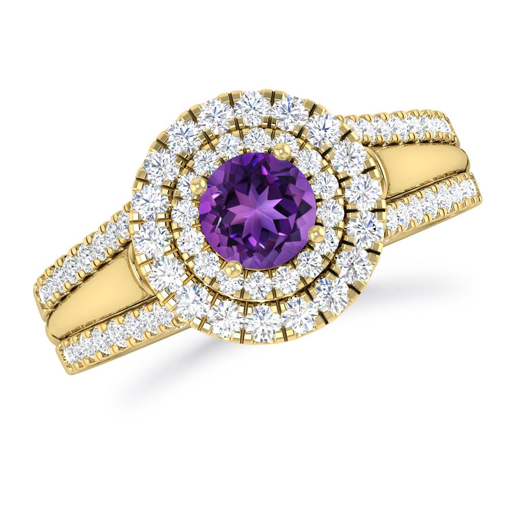 Yellow Gold - Amethyst