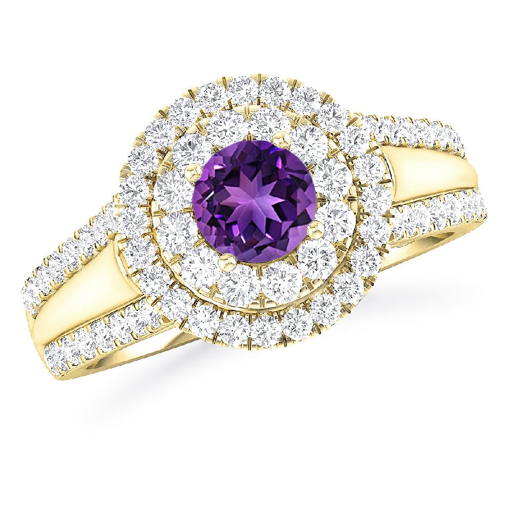 Yellow Gold - Amethyst