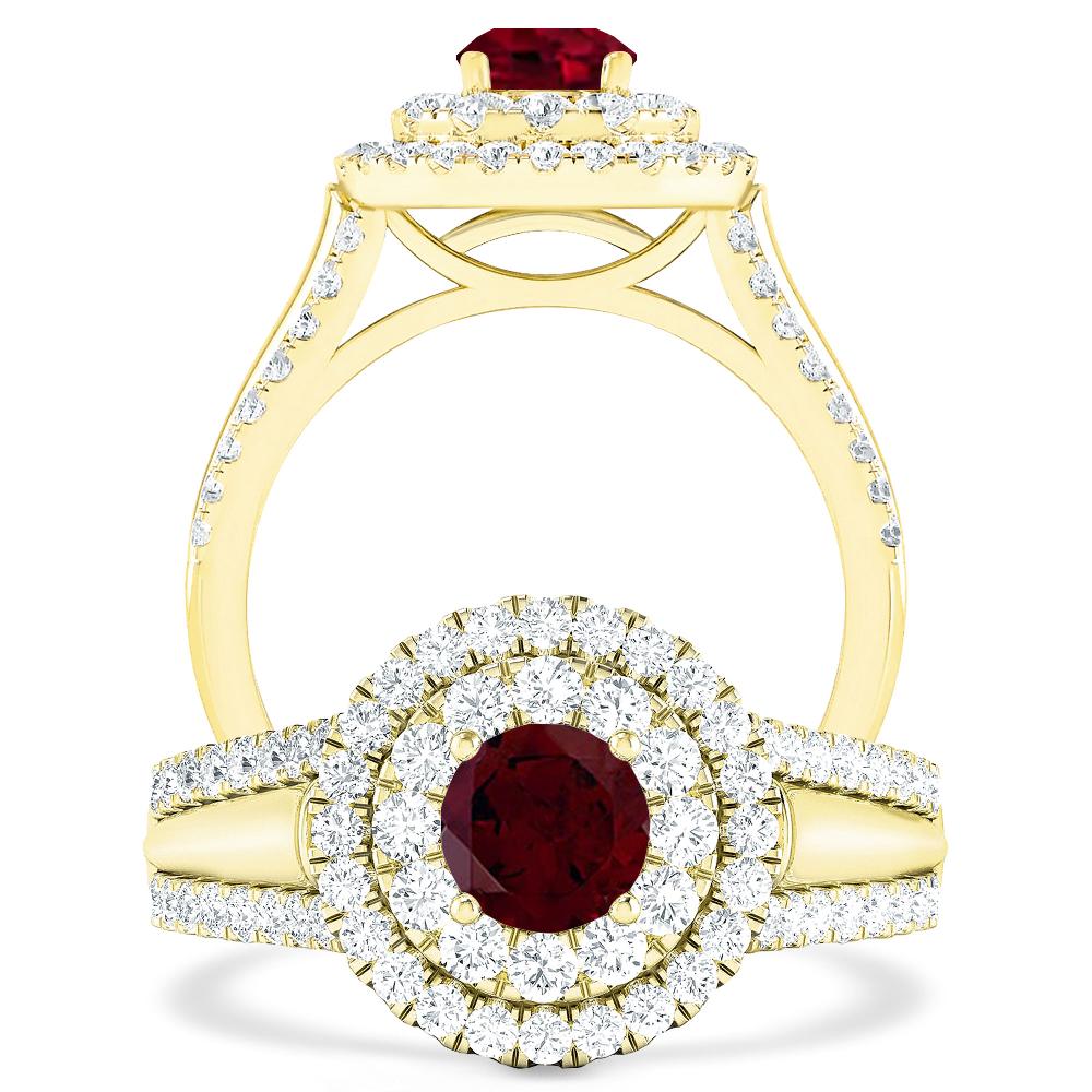 Yellow Gold - Garnet