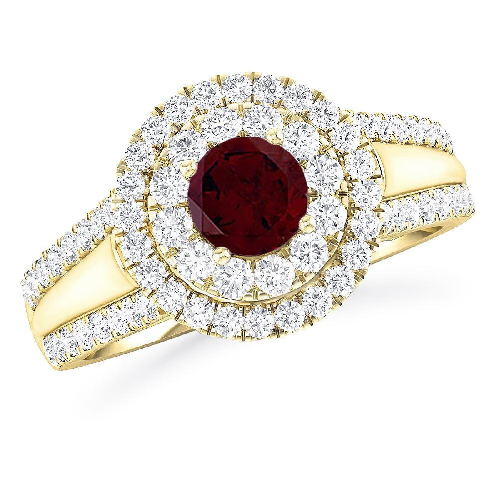 Yellow Gold - Garnet