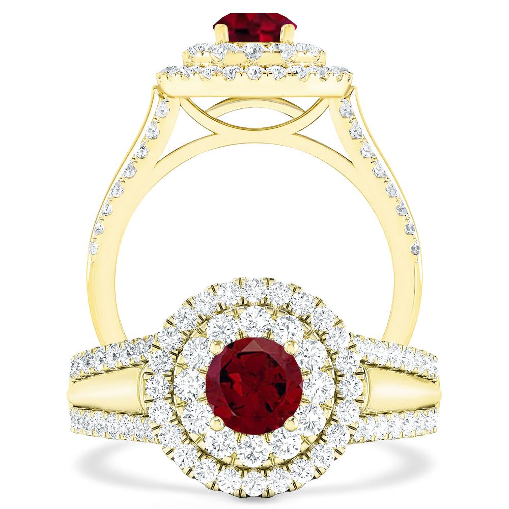 Yellow Gold - Garnet