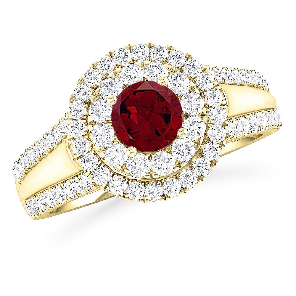 Yellow Gold - Garnet