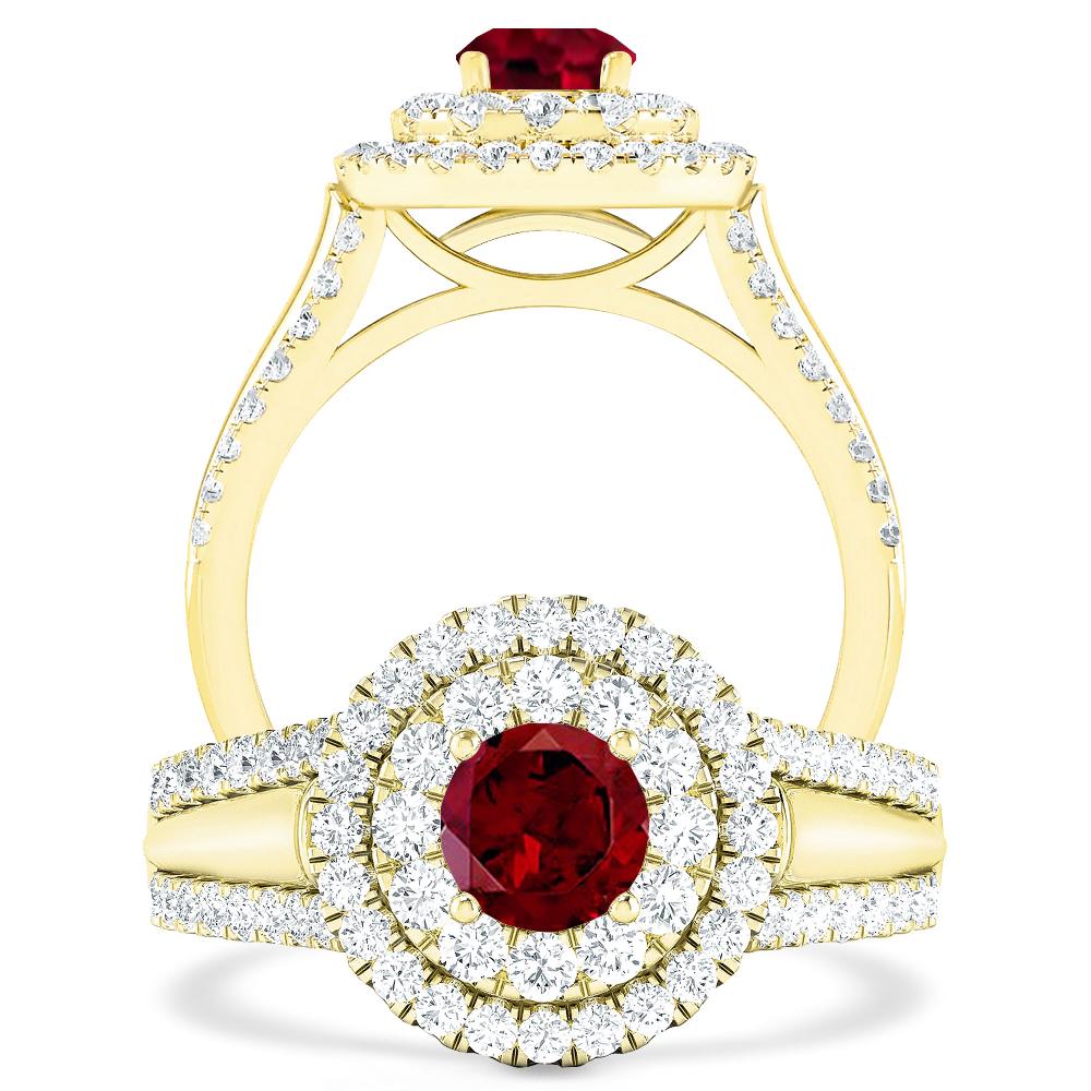 Yellow Gold - Garnet