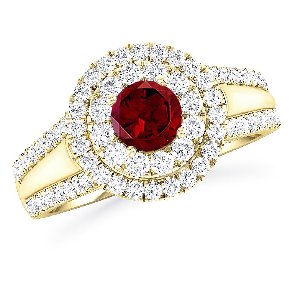 Yellow Gold - Garnet