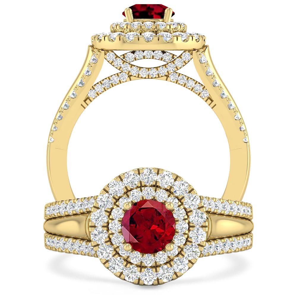 Yellow Gold - Garnet