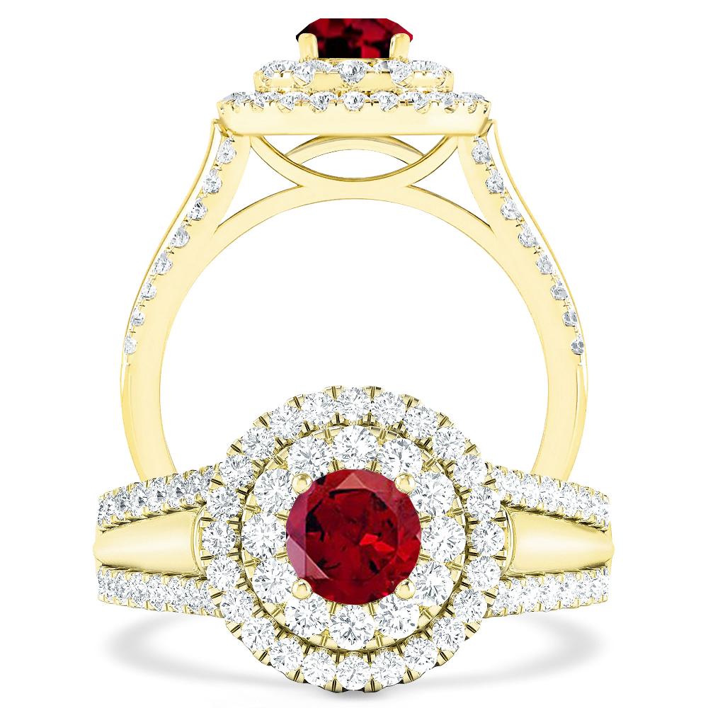 Yellow Gold - Garnet