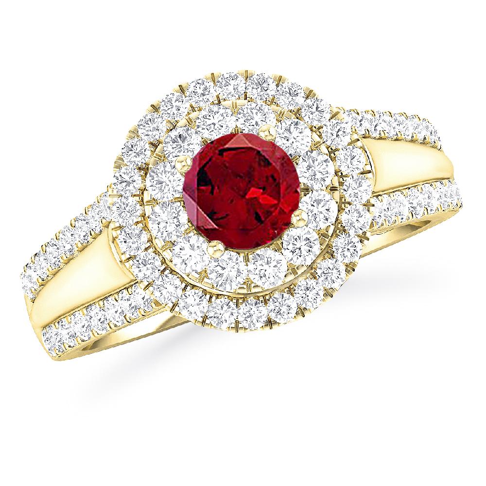 Yellow Gold - Garnet