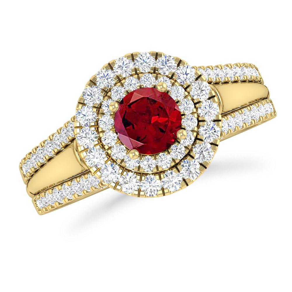 Yellow Gold - Garnet