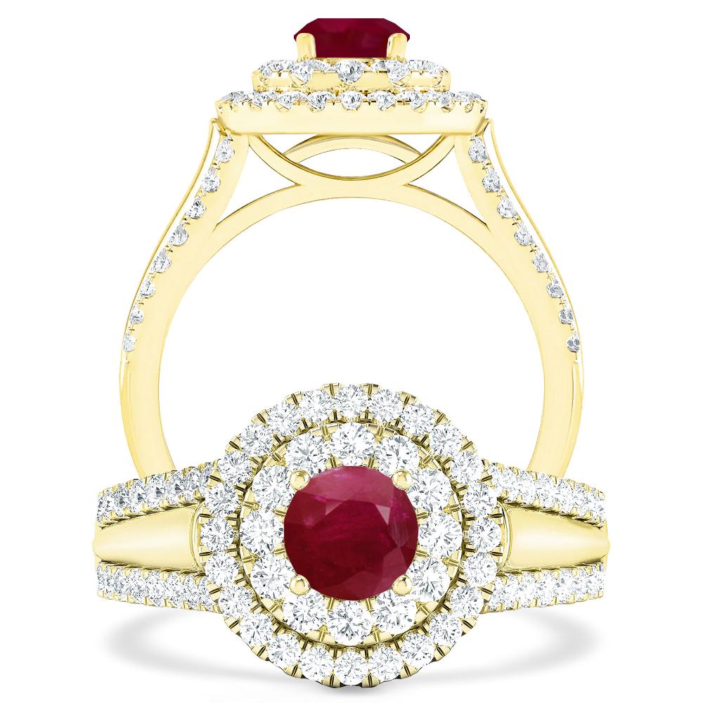 Yellow Gold - Ruby