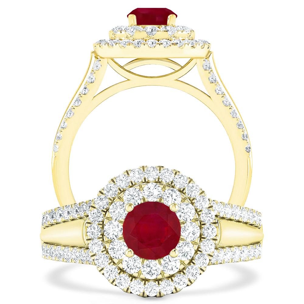 Yellow Gold - Ruby