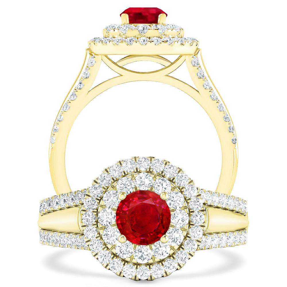 Yellow Gold - Ruby