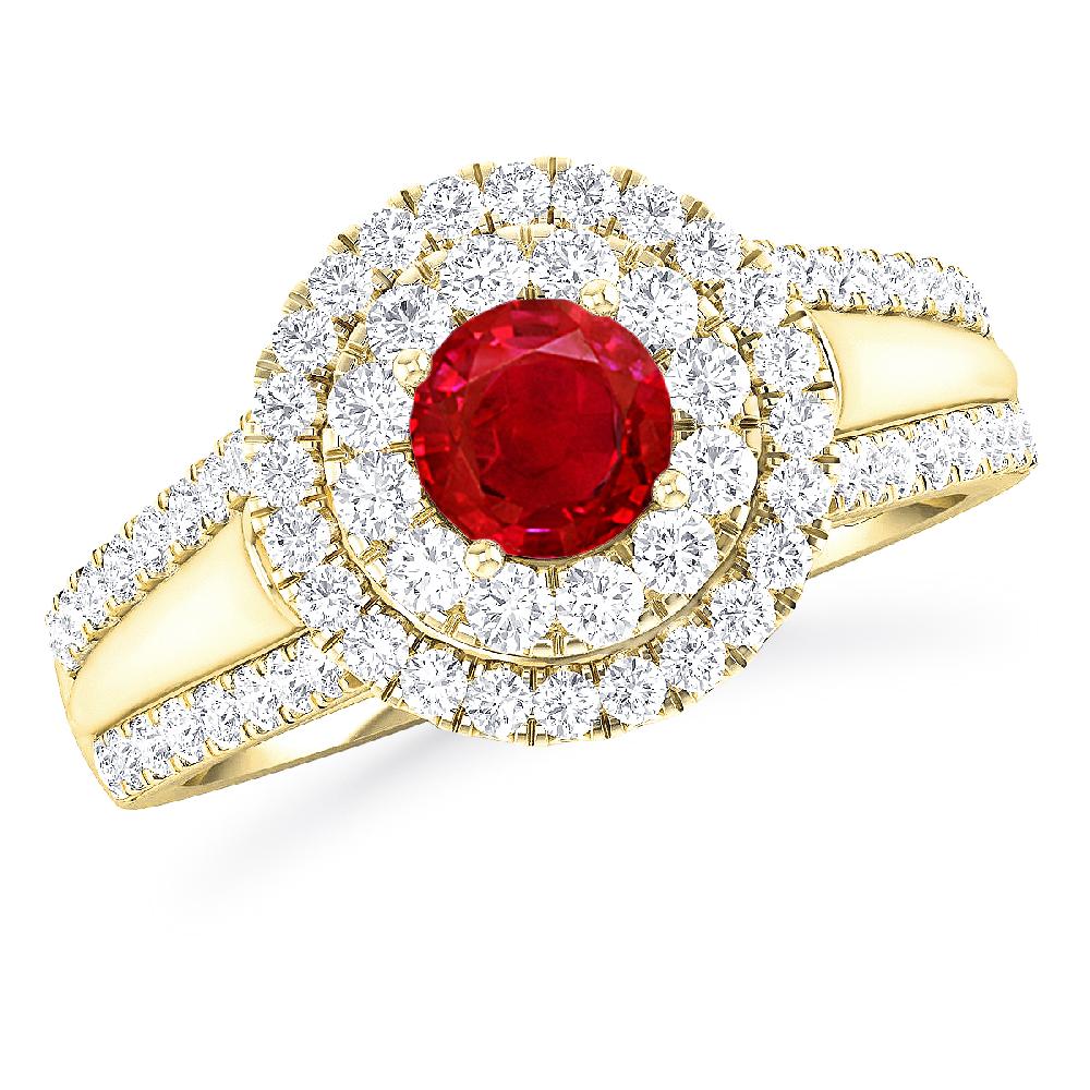 Yellow Gold - Ruby