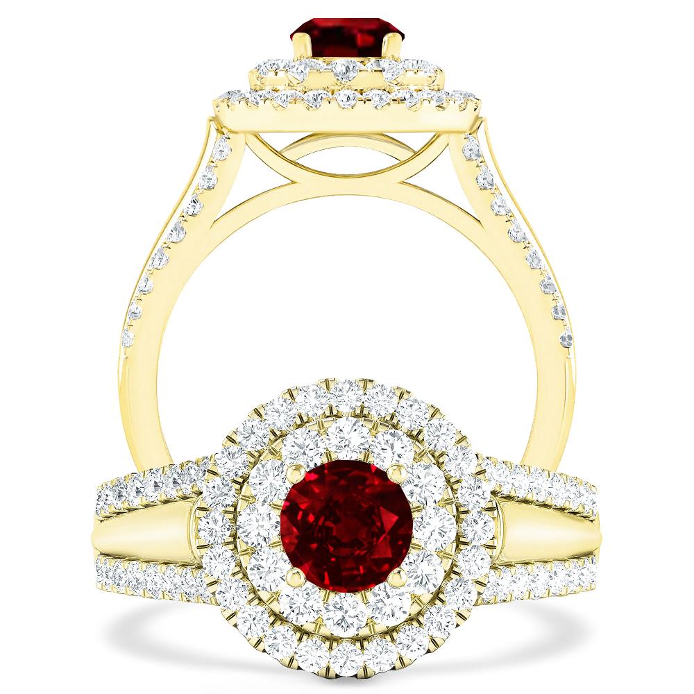 Yellow Gold - Ruby