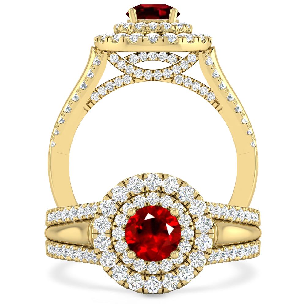 Yellow Gold - Ruby