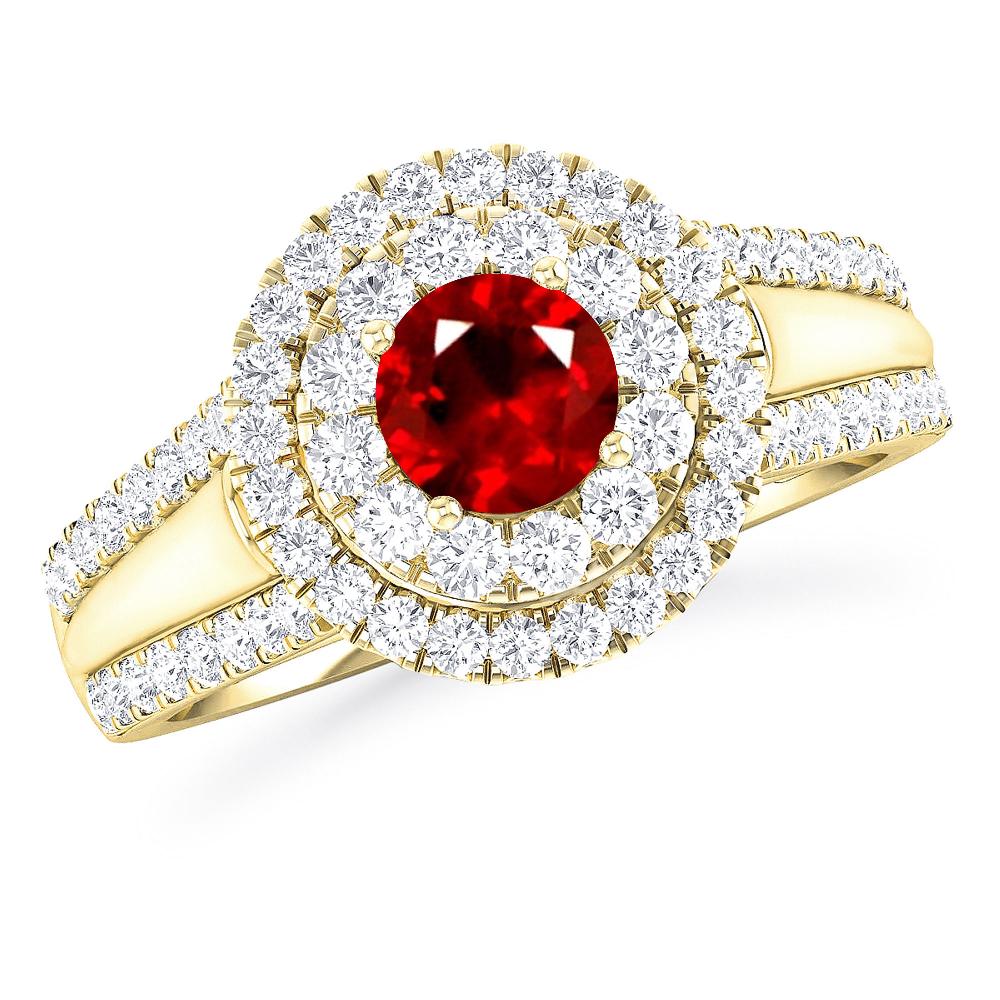 Yellow Gold - Ruby