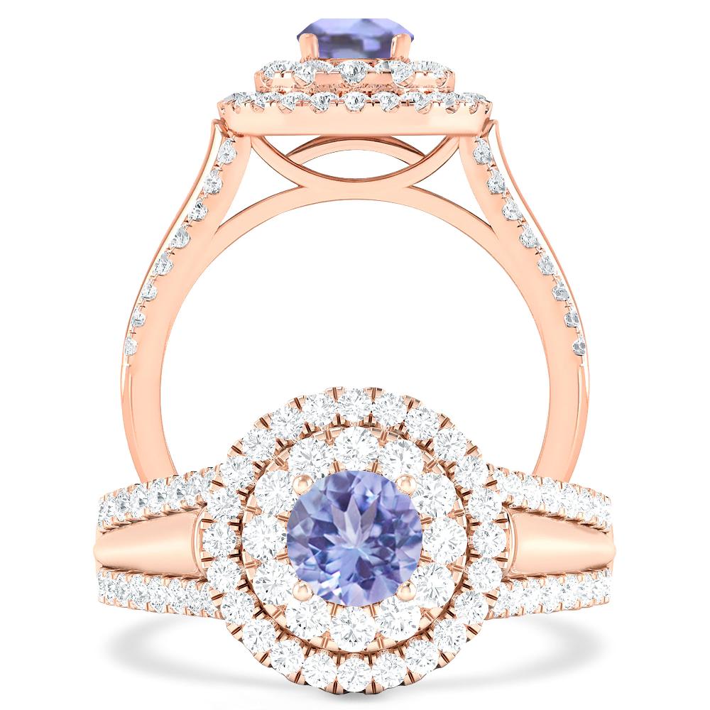 Rose Gold - Tanzanite