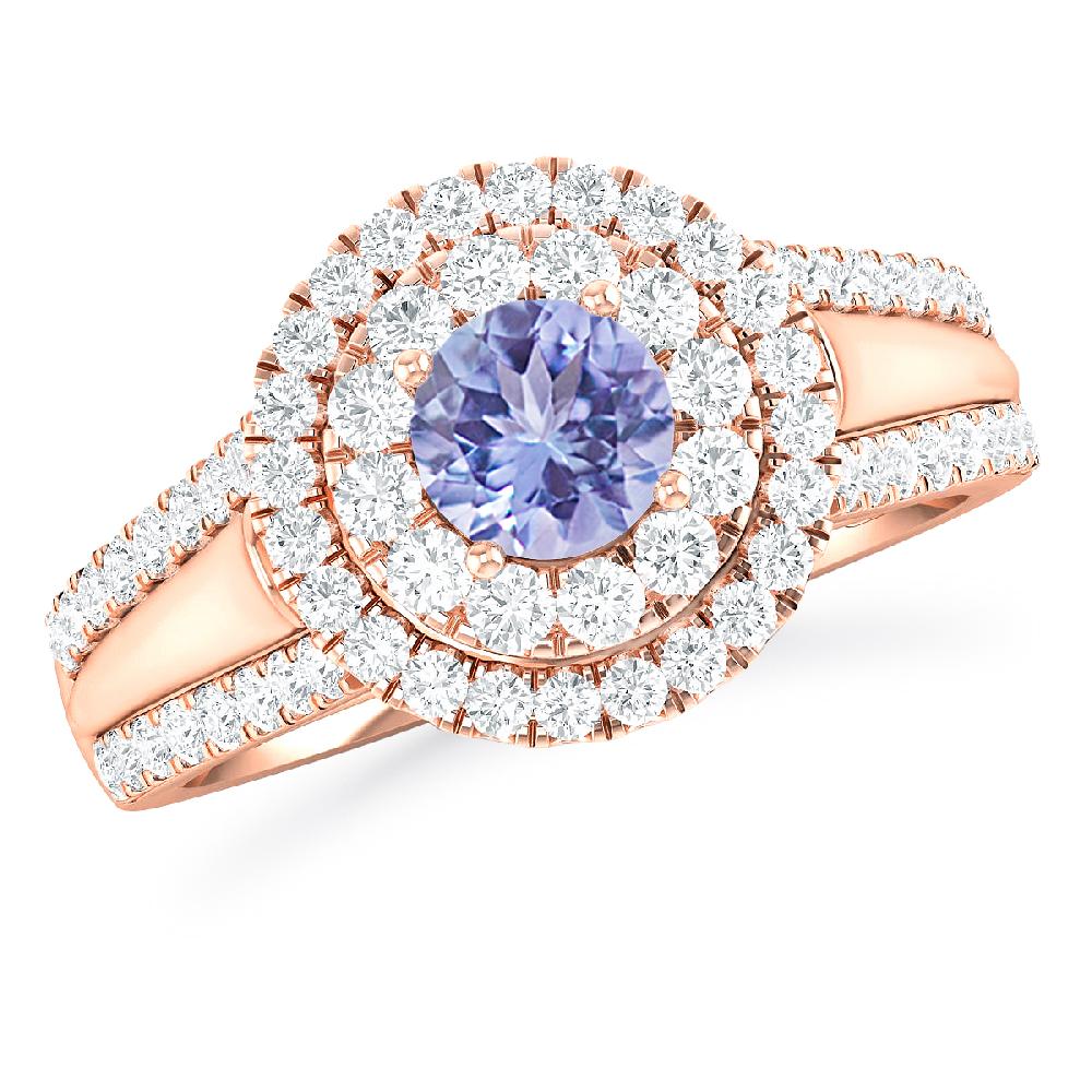 Rose Gold - Tanzanite