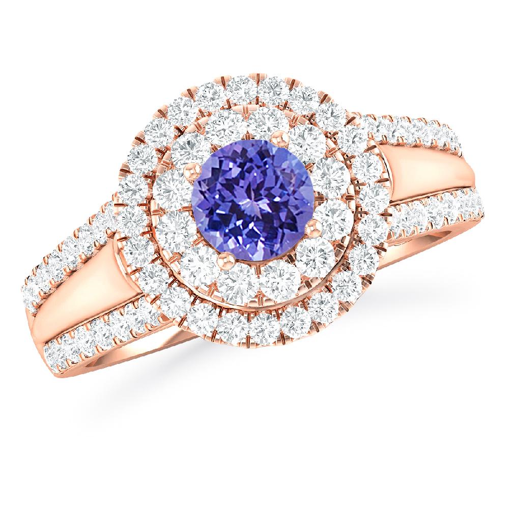 Rose Gold - Tanzanite