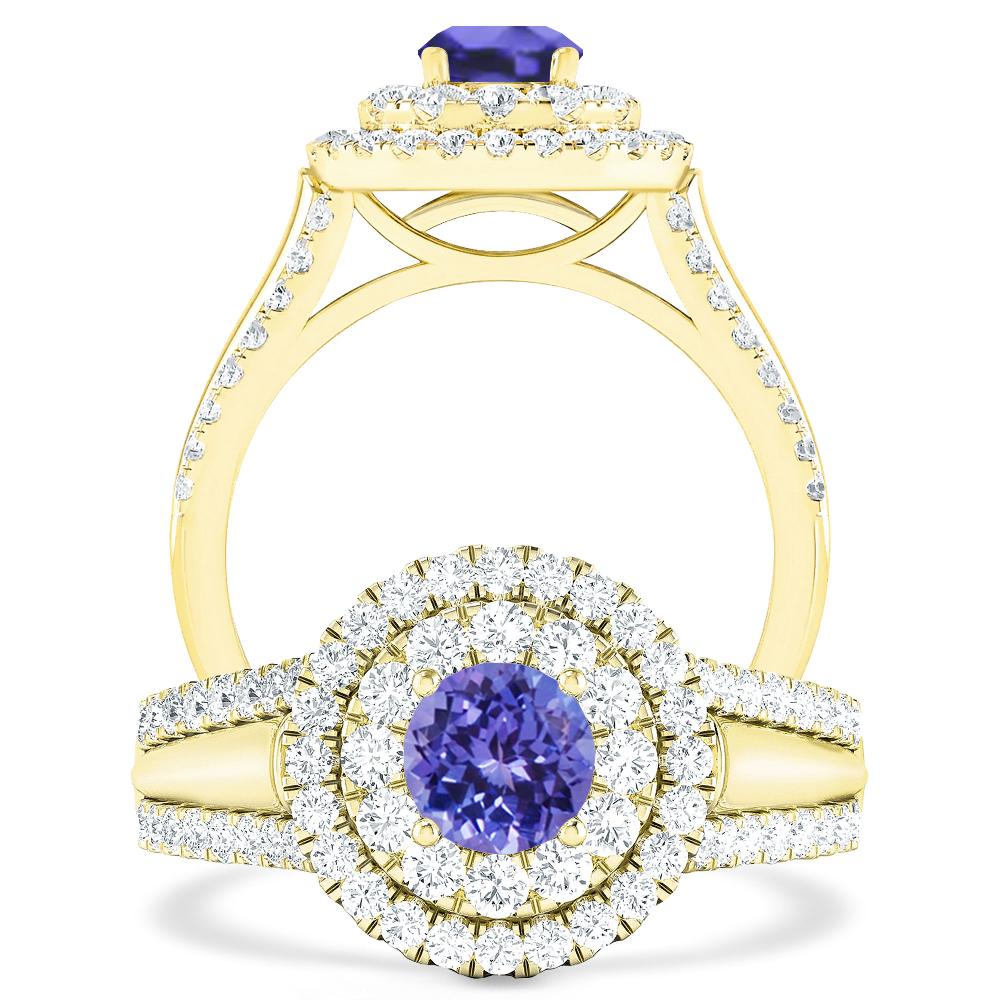 Yellow Gold - Tanzanite