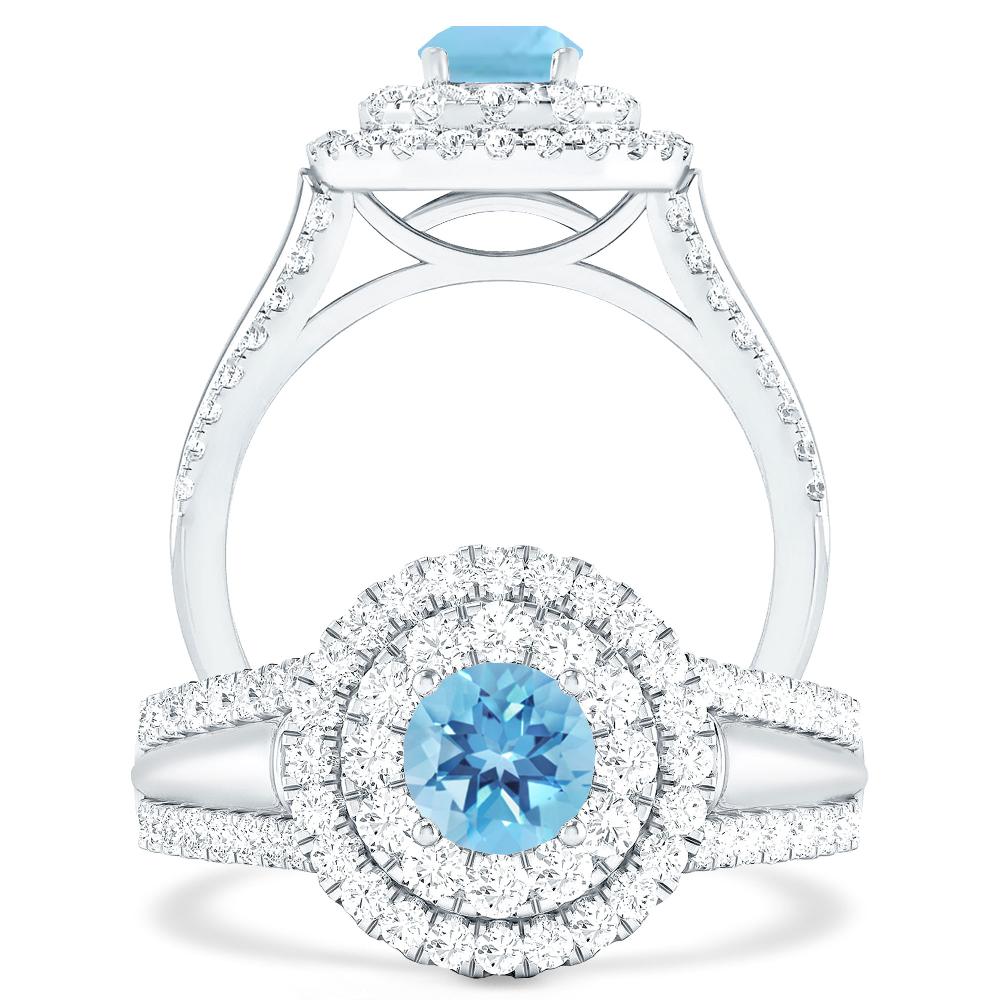 White Gold - Blue Topaz