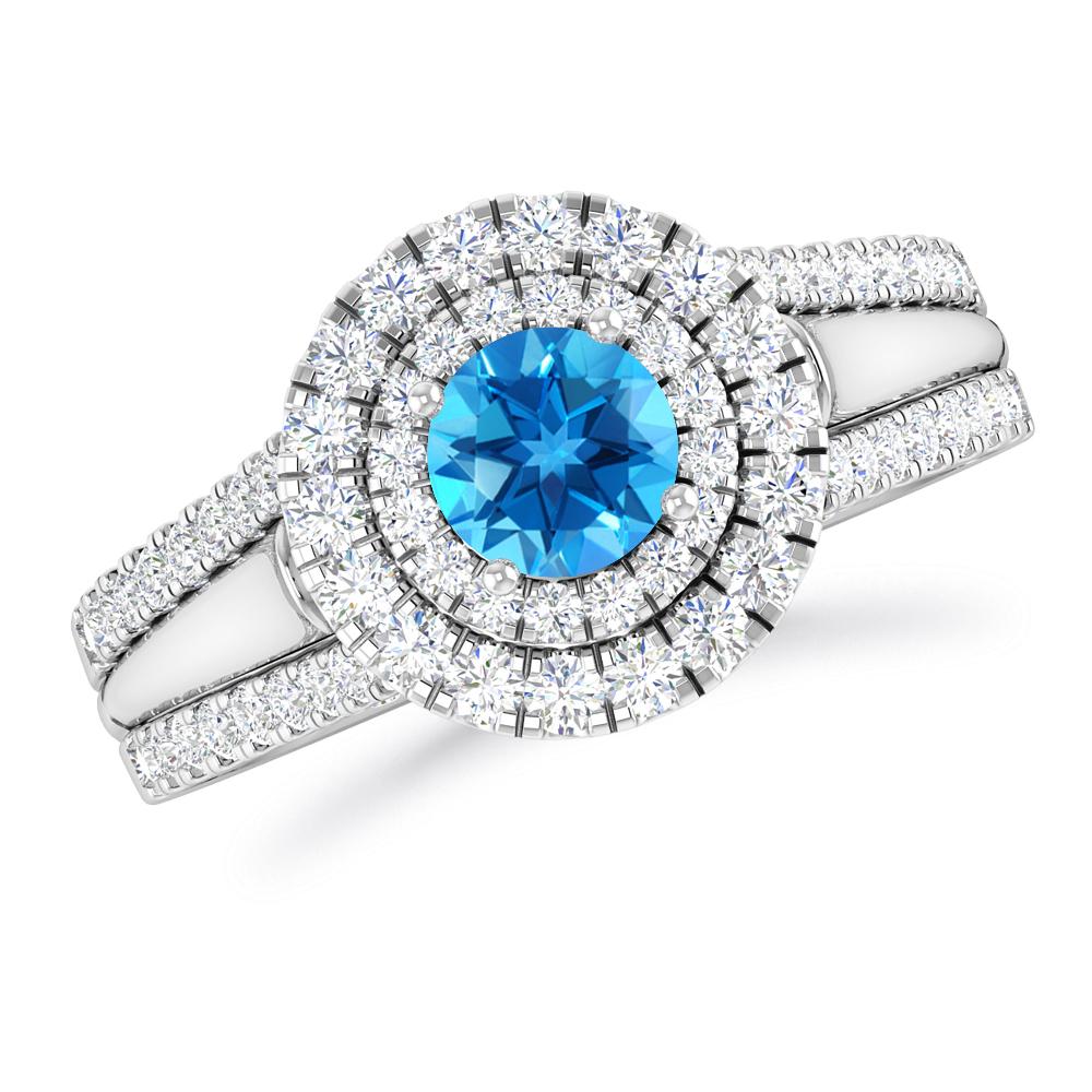 White Gold - Blue Topaz