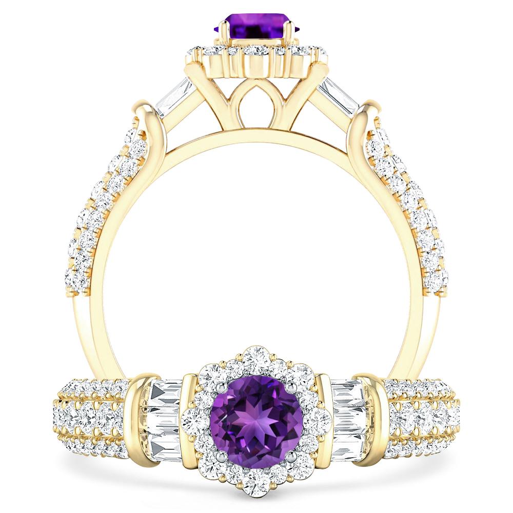 Yellow Gold - Amethyst