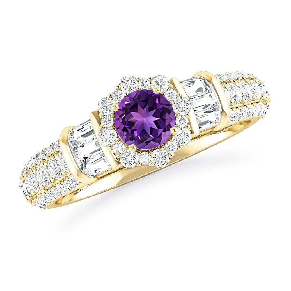 Yellow Gold - Amethyst