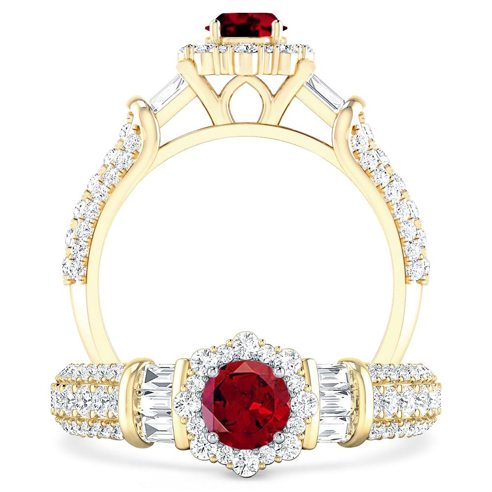 Yellow Gold - Garnet