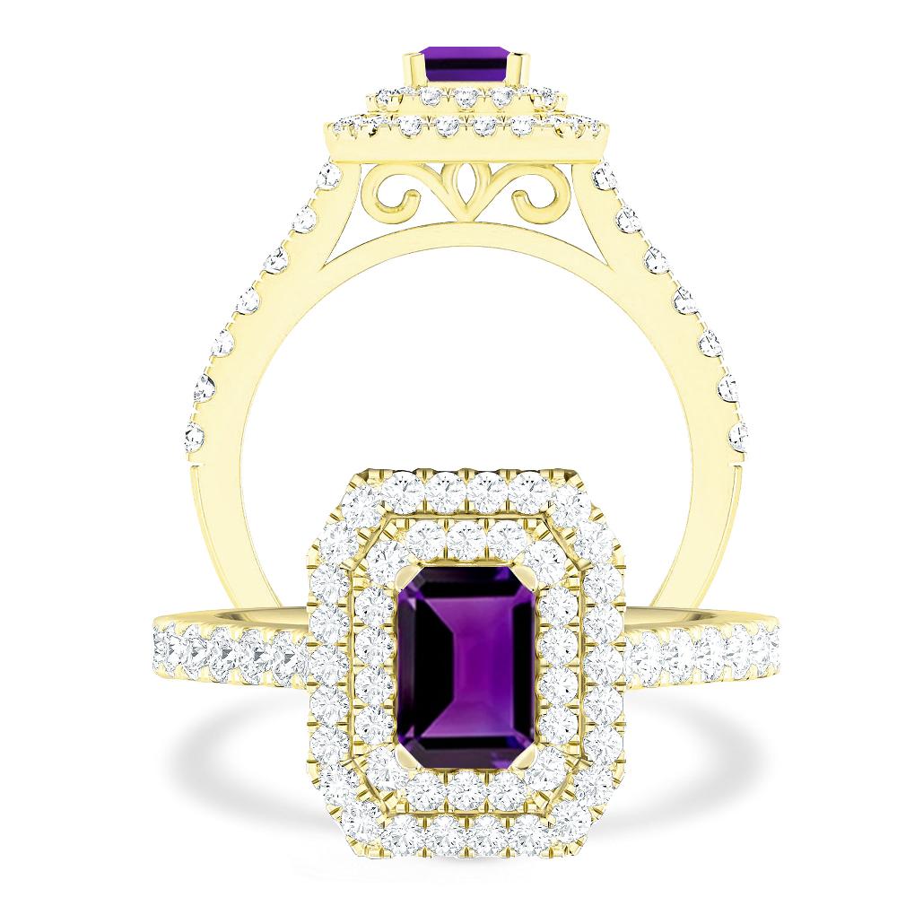 Yellow Gold - Amethyst