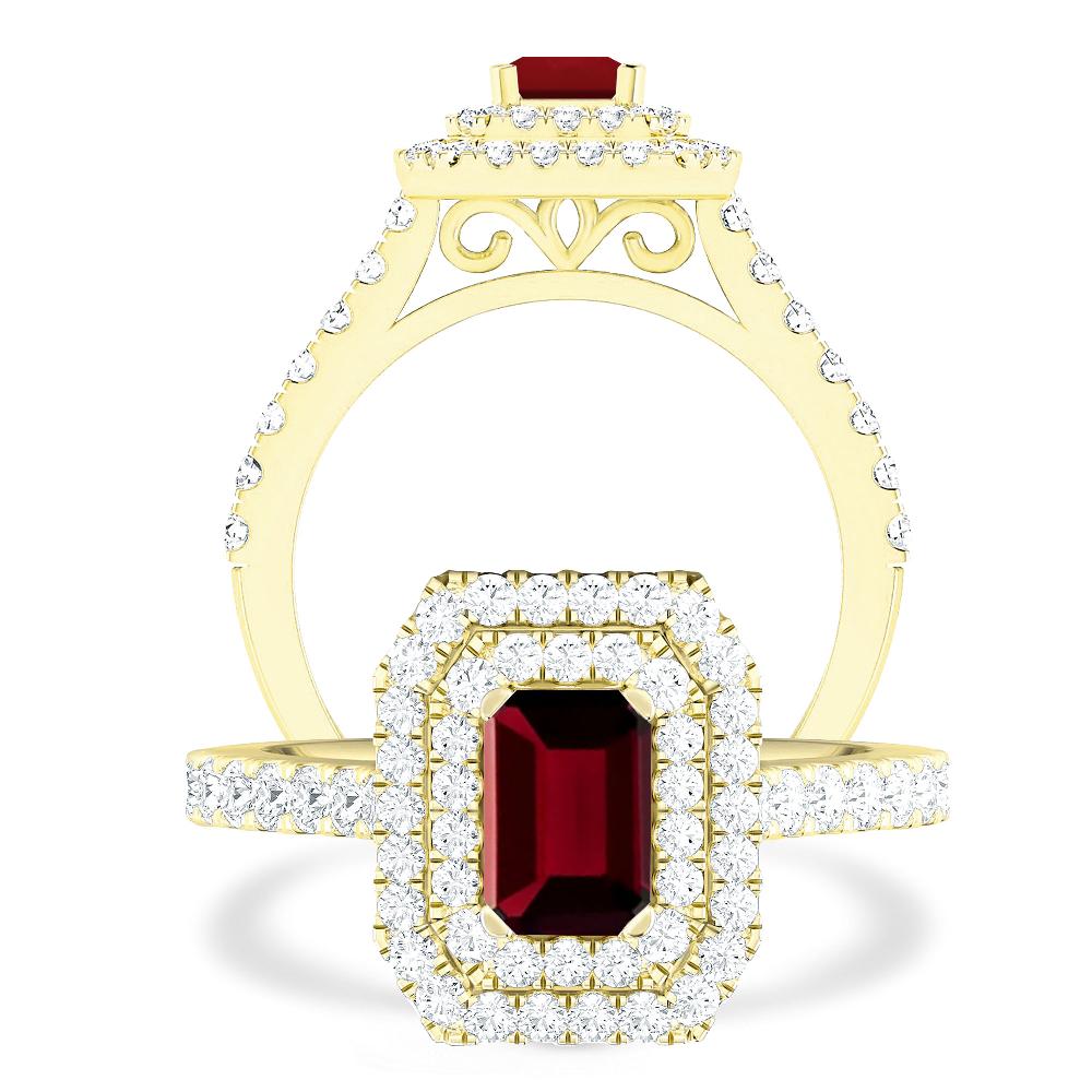 Yellow Gold - Garnet