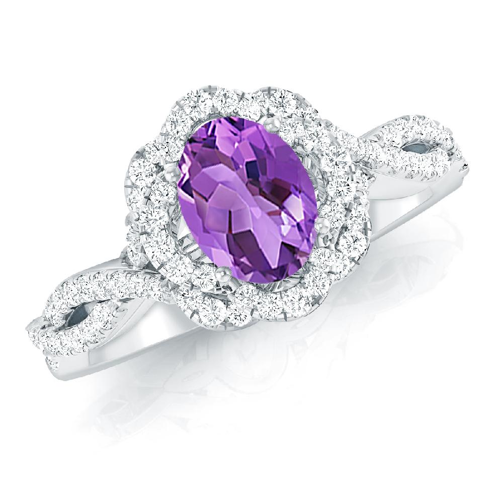 White Gold - Amethyst