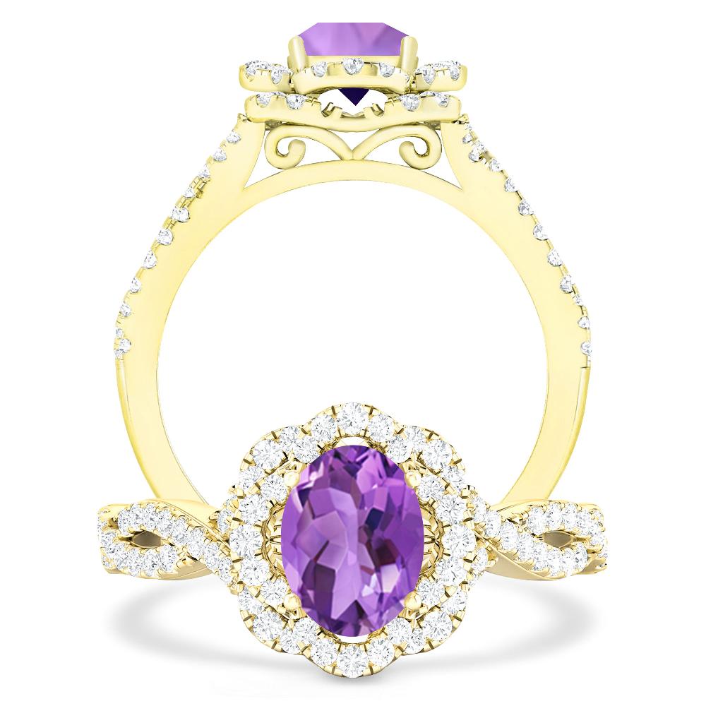 Yellow Gold - Amethyst